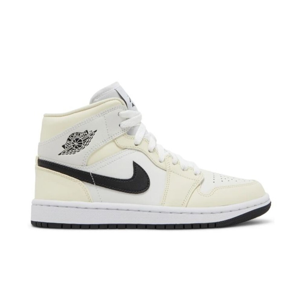 Nike Air Jordan 1 Mid "Coconut Milk" White Black Sneakers Women's BQ6472-121